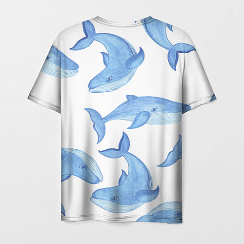 Мужская футболка Косяк китов / 3D-принт – фото 2