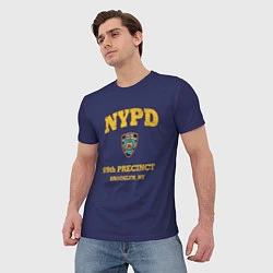 Футболка мужская Бруклин 9-9 департамент NYPD, цвет: 3D-принт — фото 2