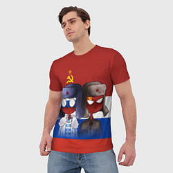 Футболка мужская СССР - Россия, цвет: 3D-принт — фото 2