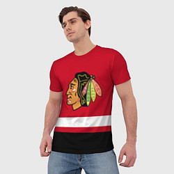 Футболка мужская Chicago Blackhawks, цвет: 3D-принт — фото 2