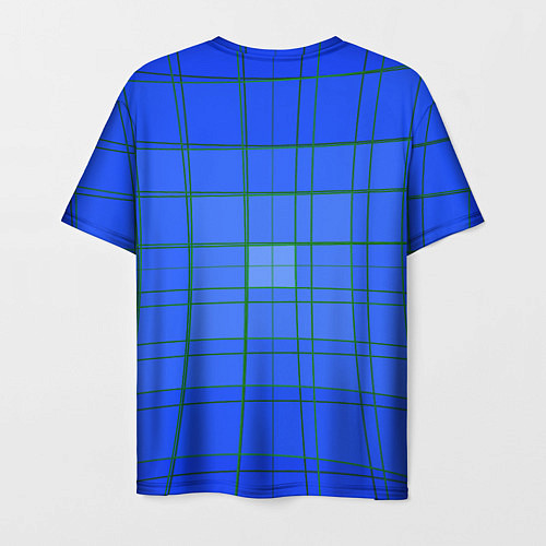Мужская футболка Геометрия синяя 3D / 3D-принт – фото 2