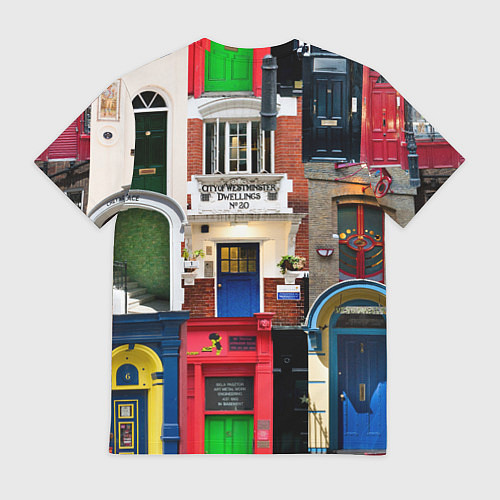 Мужская футболка London doors цифровой коллаж / 3D-принт – фото 2