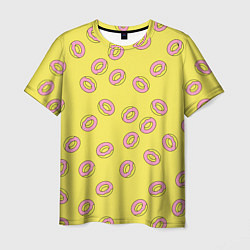 Футболка мужская Пончики Донатс, цвет: 3D-принт