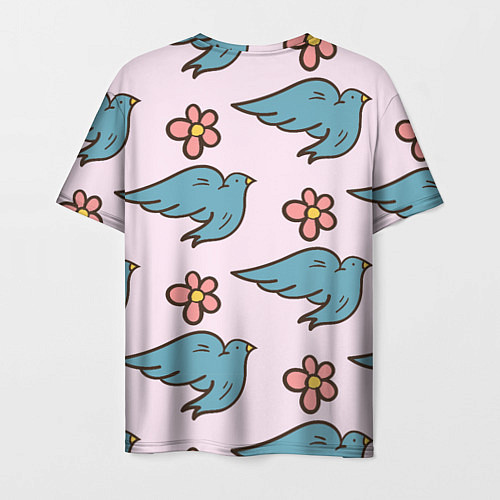 Мужская футболка Стайка птиц / 3D-принт – фото 2