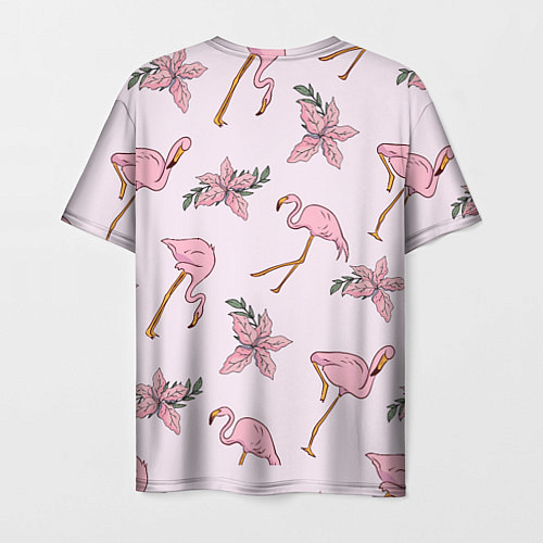 Мужская футболка Розовый фламинго / 3D-принт – фото 2