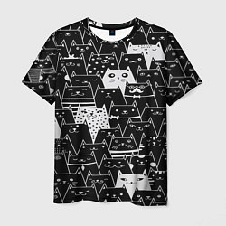 Футболка мужская КОТЫ BLACK, цвет: 3D-принт