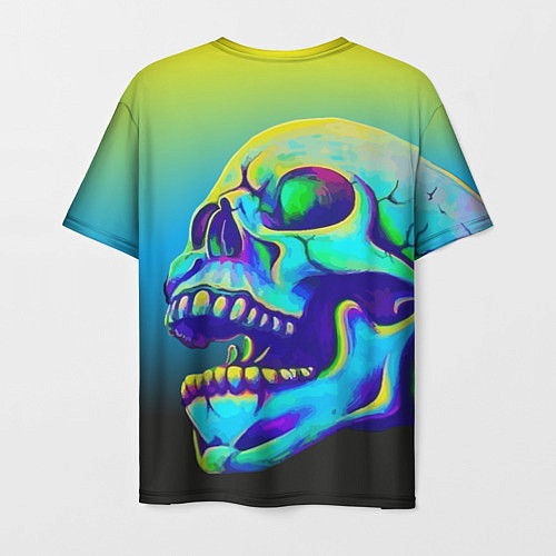 Мужская футболка Neon skull / 3D-принт – фото 2