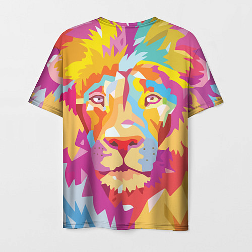 Мужская футболка Акварельный лев / 3D-принт – фото 2
