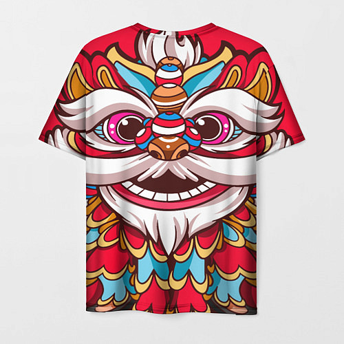 Мужская футболка Морда Азиатского Льва / 3D-принт – фото 2