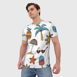 Футболка мужская Отпуск, цвет: 3D-принт — фото 2