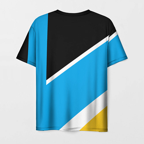 Мужская футболка Athletic team blue / 3D-принт – фото 2