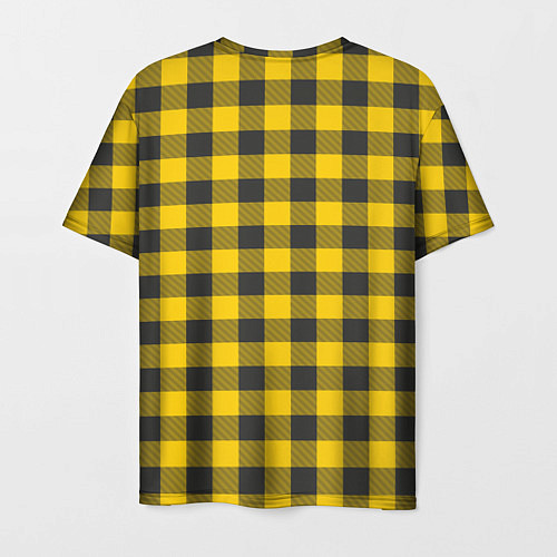 Мужская футболка Желтая клетка / 3D-принт – фото 2