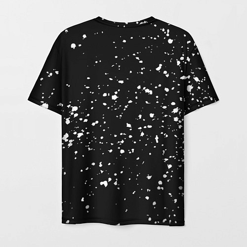 Мужская футболка Каллиграфия на чёрном фоне / 3D-принт – фото 2