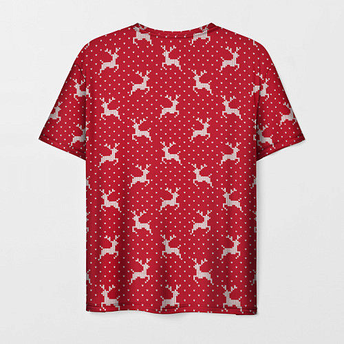 Мужская футболка Узор с оленями / 3D-принт – фото 2