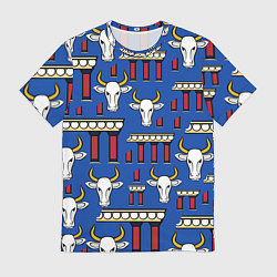 Футболка мужская БЕЛЫЙ БЫК СИМВОЛ 2021 ГОДА, цвет: 3D-принт