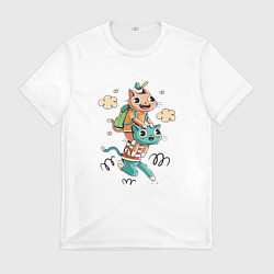 Футболка мужская Коты, цвет: 3D-принт