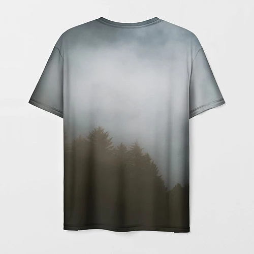 Мужская футболка Орёл над лесом / 3D-принт – фото 2