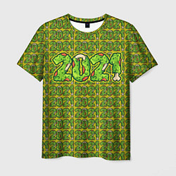 Футболка мужская Новый 2021 Год, цвет: 3D-принт