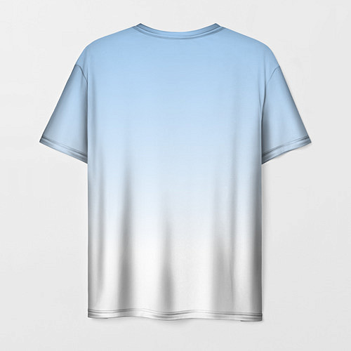 Мужская футболка Небесно-голубой градиент / 3D-принт – фото 2