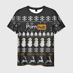 Футболка мужская Christmas PornHub, цвет: 3D-принт