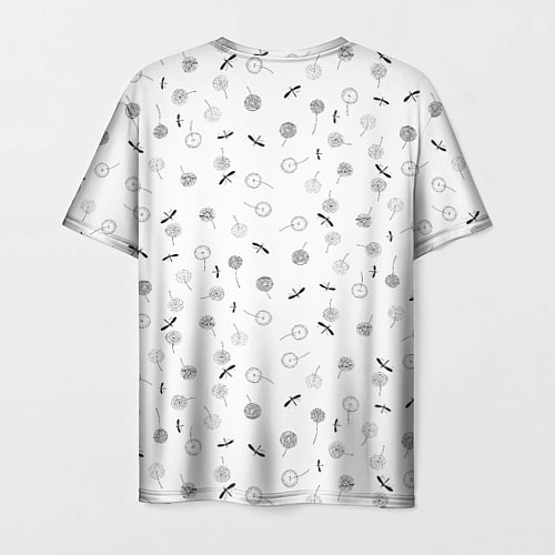Мужская футболка Астронавт и одуванчики / 3D-принт – фото 2