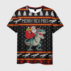 Футболка мужская Merry Rex-mas, цвет: 3D-принт