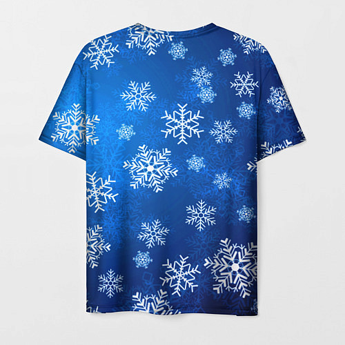 Мужская футболка Новый Год Снежинки / 3D-принт – фото 2