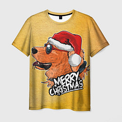 Футболка мужская Dog Xmas, цвет: 3D-принт