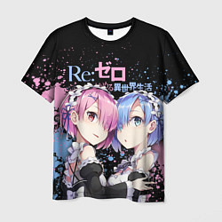 Футболка мужская Re:Zero, Рам и Рем, цвет: 3D-принт