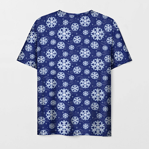 Мужская футболка Снежинки / 3D-принт – фото 2