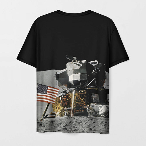 Мужская футболка Высадка На Луну / 3D-принт – фото 2