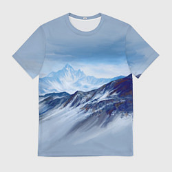 Мужская футболка Серо-голубые горы