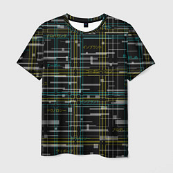 Мужская футболка Cyberpunk Tartan