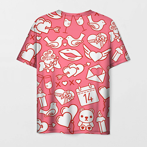 Мужская футболка Valentines Pattern / 3D-принт – фото 2