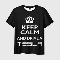 Футболка мужская Drive a Tesla!, цвет: 3D-принт