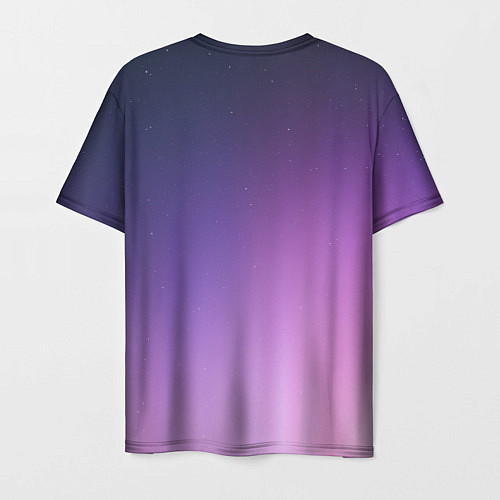 Мужская футболка Северное сияние фиолетовый / 3D-принт – фото 2