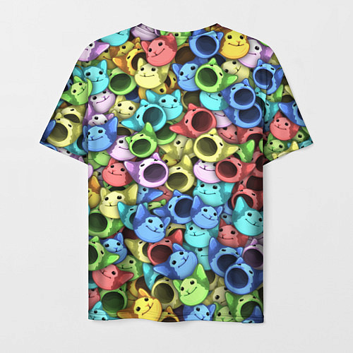 Мужская футболка Цветные Поп Котики / 3D-принт – фото 2