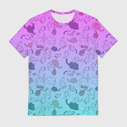 Футболка мужская Котики в полете, цвет: 3D-принт