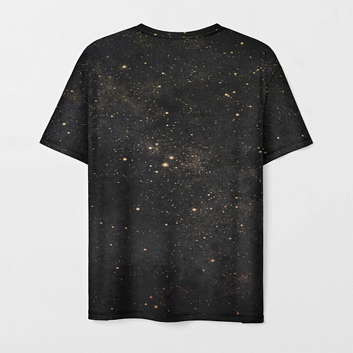 Мужская футболка Сатурн, луна, спутник и звезды / 3D-принт – фото 2