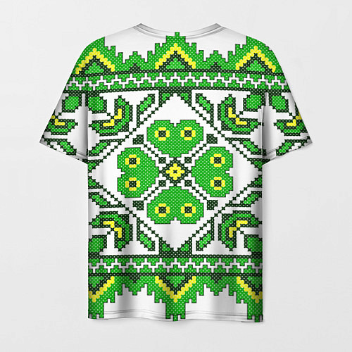 Мужская футболка Славянский Узор Зеленый / 3D-принт – фото 2