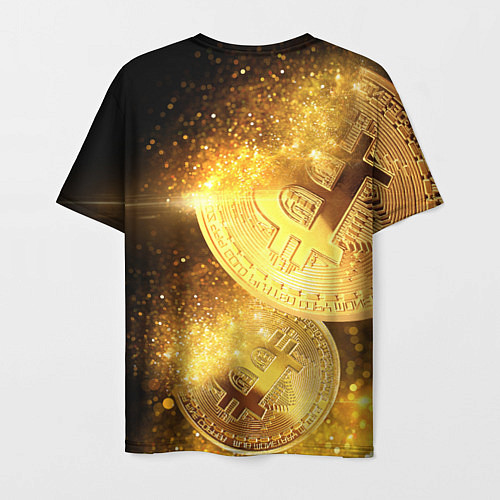 Мужская футболка БИТКОИН ЗОЛОТО BITCOIN GOLD / 3D-принт – фото 2