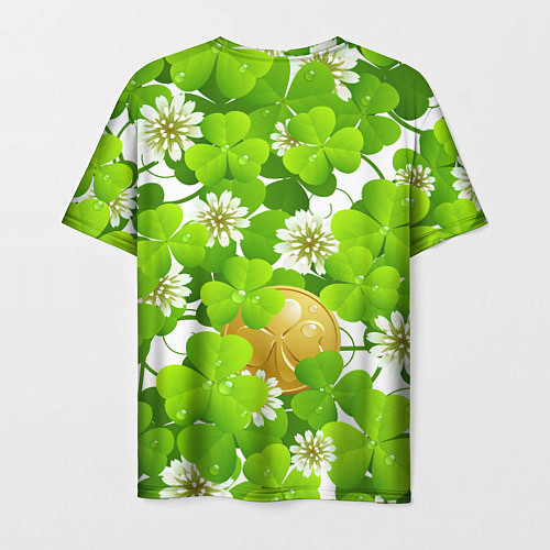 Мужская футболка Ирландский Клевер и Монетка / 3D-принт – фото 2