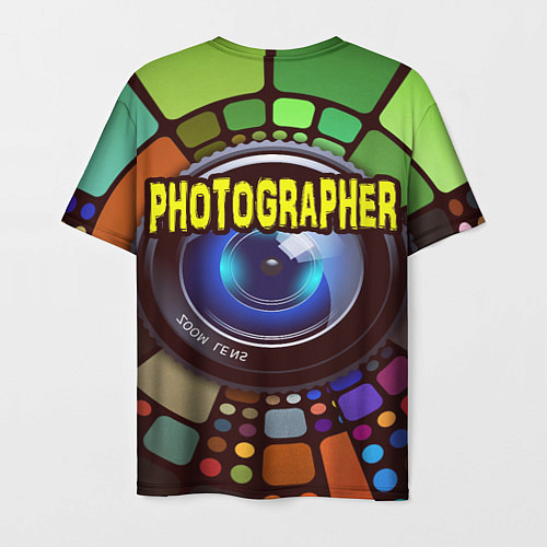 Мужская футболка Фотограф и объектив / 3D-принт – фото 2