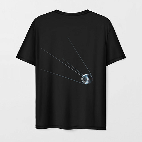 Мужская футболка Первый космический спутник / 3D-принт – фото 2