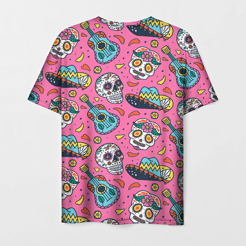 Мужская футболка День Мёртвых узор из черепов / 3D-принт – фото 2