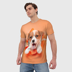 Футболка мужская Собака, цвет: 3D-принт — фото 2