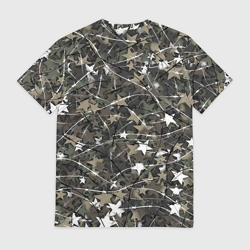 Мужская футболка Звёзды и колючки / 3D-принт – фото 2