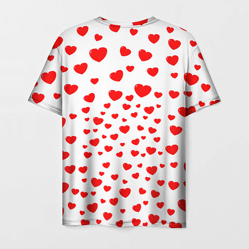 Мужская футболка Енот в сердечках / 3D-принт – фото 2