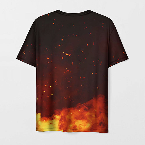Мужская футболка Valheim огненный лого / 3D-принт – фото 2