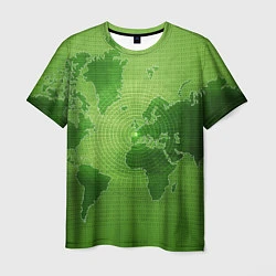 Футболка мужская Карта мира, цвет: 3D-принт